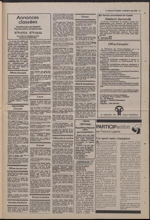 Le Soleil de Colombie, August 9, 1985, page 15