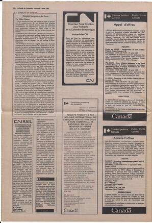 Le Soleil de Colombie, August 9, 1985, page 12
