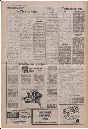 Le Soleil de Colombie, August 9, 1985, page 4