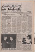 Le Soleil de Colombie, July 19, 1985