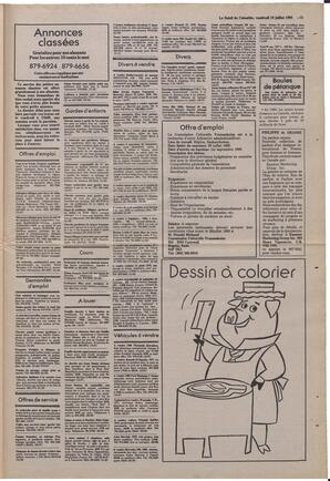 Le Soleil de Colombie, July 19, 1985, page 15