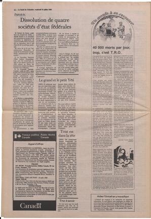 Le Soleil de Colombie, July 19, 1985, page 12