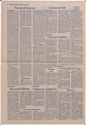 Le Soleil de Colombie, July 12, 1985, page 16