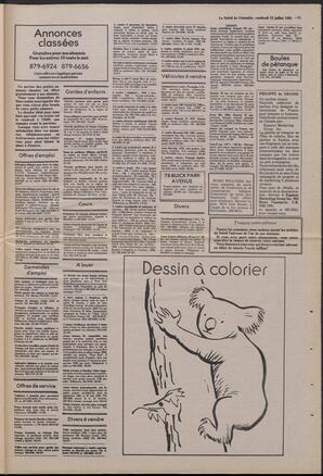 Le Soleil de Colombie, July 12, 1985, page 15