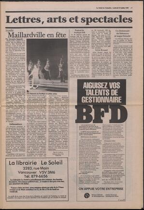 Le Soleil de Colombie, July 12, 1985, page 5