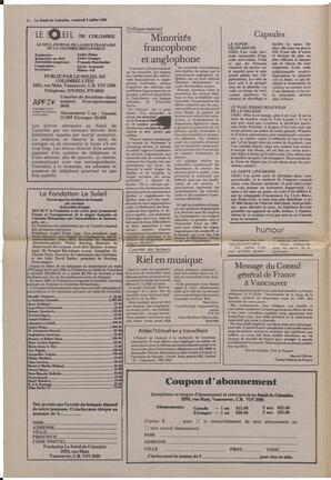 Le Soleil de Colombie, July 6, 1985, page 2