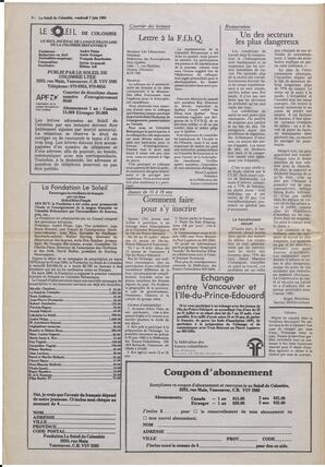 Le Soleil de Colombie, June 7, 1985, page 2