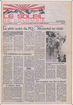 Le Soleil de Colombie, June 7, 1985, page 1
