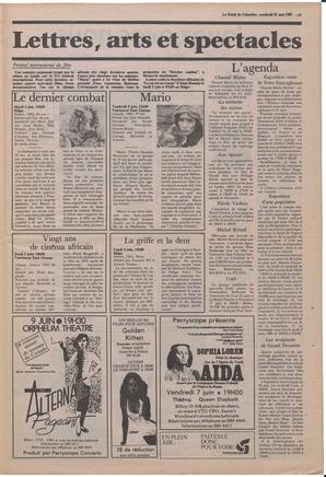 Le Soleil de Colombie, May 31, 1985, page 11