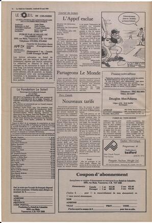 Le Soleil de Colombie, May 24, 1985, page 2