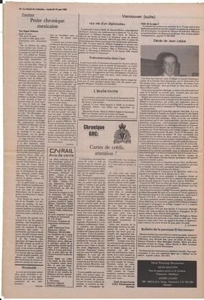 Le Soleil de Colombie, May 10, 1985, page 10