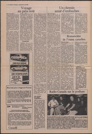 Le Soleil de Colombie, April 26, 1985, page 4