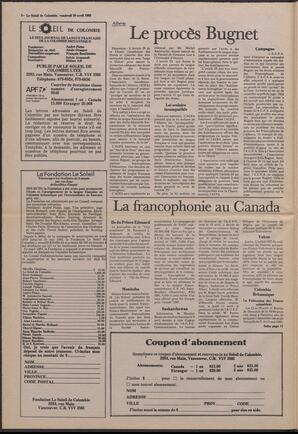 Le Soleil de Colombie, April 26, 1985, page 2
