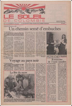 Le Soleil de Colombie, April 26, 1985, page 1