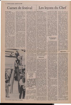 Le Soleil de Colombie, April 19, 1985, page 4