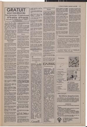 Le Soleil de Colombie, April 5, 1985, page 15