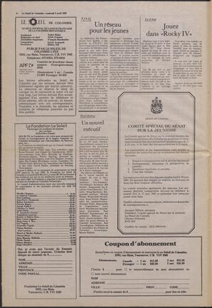 Le Soleil de Colombie, April 5, 1985, page 2