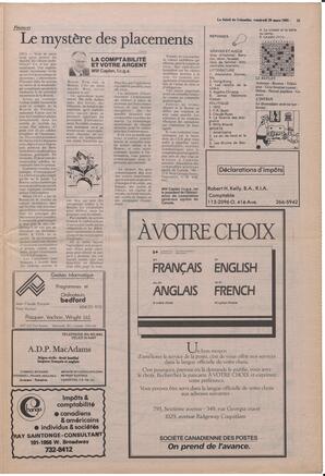 Le Soleil de Colombie, March 29, 1985, page 15