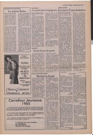 Le Soleil de Colombie, March 29, 1985, page 7
