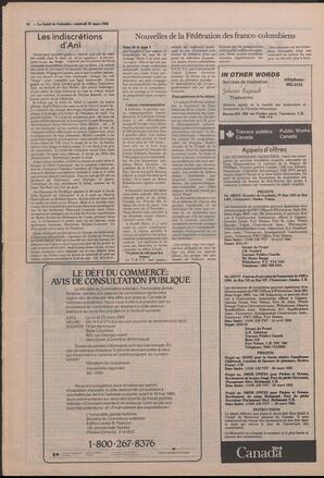 Le Soleil de Colombie, March 22, 1985, page 16