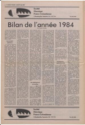 Le Soleil de Colombie, March 8, 1985, page 8