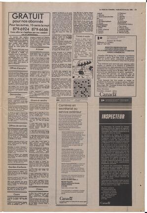 Le Soleil de Colombie, February 22, 1985, page 19