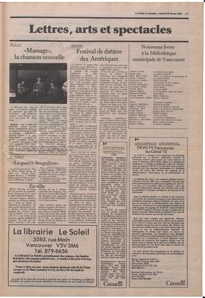 Le Soleil de Colombie, February 22, 1985, page 15