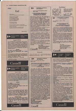 Le Soleil de Colombie, February 22, 1985, page 14