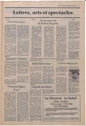 Le Soleil de Colombie, February 8, 1985, page 15