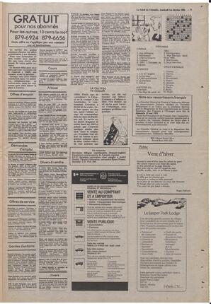 Le Soleil de Colombie, February 1, 1985, page 15