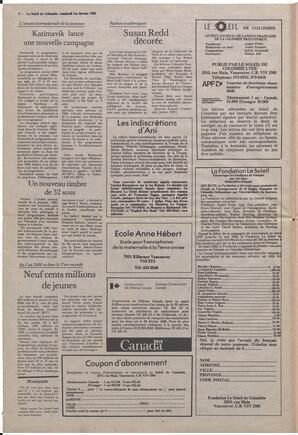 Le Soleil de Colombie, February 1, 1985, page 2