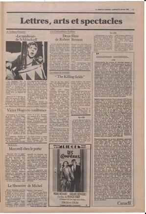 Le Soleil de Colombie, January 25, 1985, page 11