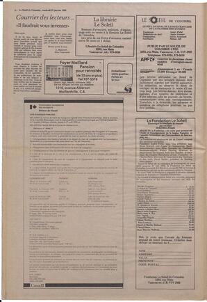 Le Soleil de Colombie, January 25, 1985, page 2