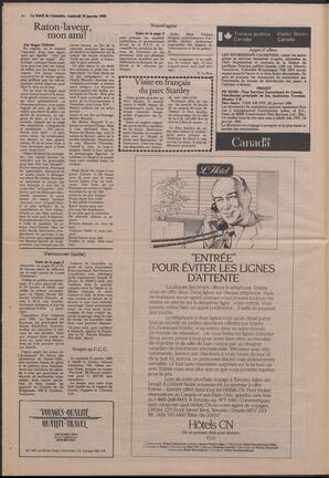 Le Soleil de Colombie, January 18, 1985, page 4