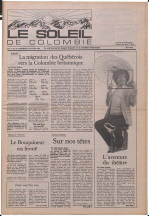 Le Soleil de Colombie, January 18, 1985, page 1