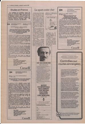 Le Soleil de Colombie, January 11, 1985, page 14