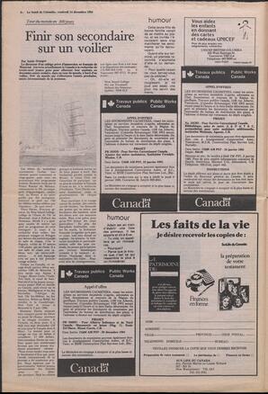 Le Soleil de Colombie, December 14, 1984, page 6