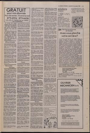 Le Soleil de Colombie, November 16, 1984, page 19