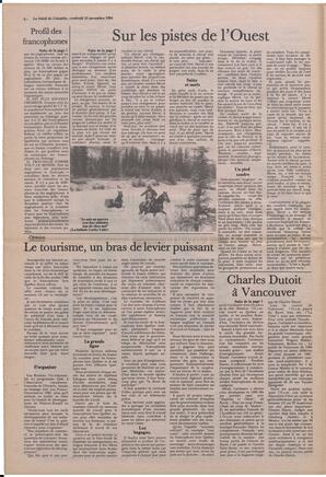 Le Soleil de Colombie, November 16, 1984, page 6