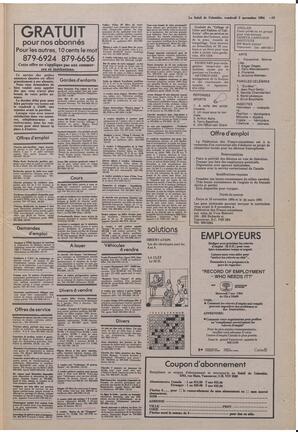 Le Soleil de Colombie, November 2, 1984, page 19