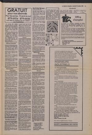 Le Soleil de Colombie, October 19, 1984, page 15