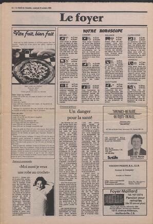 Le Soleil de Colombie, October 19, 1984, page 14