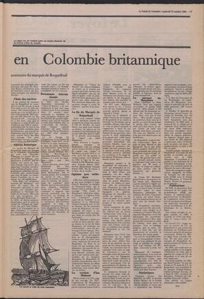 Le Soleil de Colombie, October 19, 1984, page 13