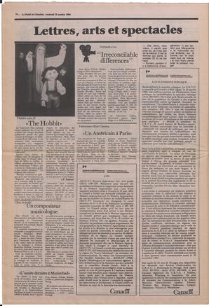 Le Soleil de Colombie, October 12, 1984, page 16