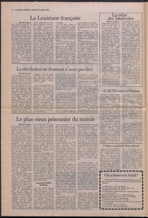 Le Soleil de Colombie, October 12, 1984, page 6
