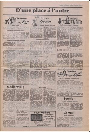 Le Soleil de Colombie, October 12, 1984, page 3