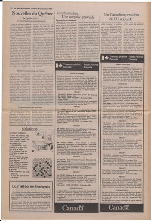 Le Soleil de Colombie, September 28, 1984, page 6