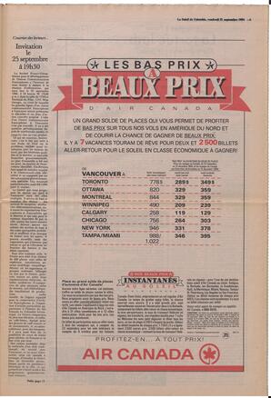 Le Soleil de Colombie, September 21, 1984, page 5