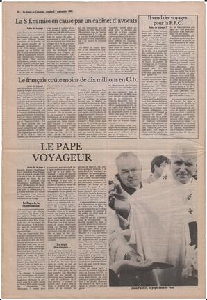 Le Soleil de Colombie, September 7, 1984, page 16