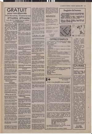 Le Soleil de Colombie, September 7, 1984, page 15